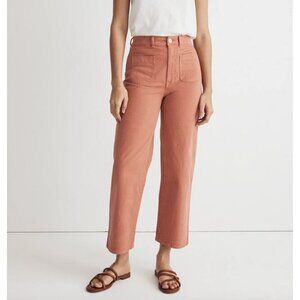 MADEWELL emmett 2.0 wide leg crop in dried rose size 31